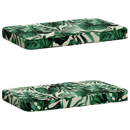 2-Piece Bench Cushions VUGHT 2 pcs 100% Polyester Leaf Pattern