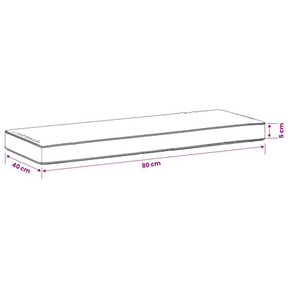 1-Piece Bench Cushion VUGHT 100% Polyester Black 80 x 40 x 5 cm
