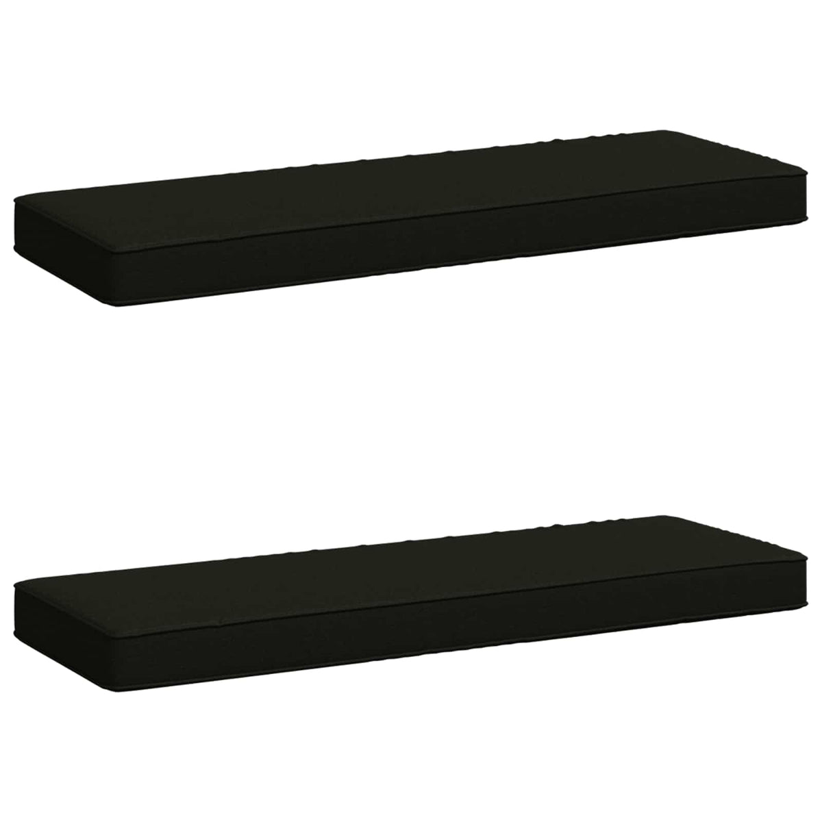 2-Piece Bench Cushions VUGHT 2 pcs 100% Polyester Black