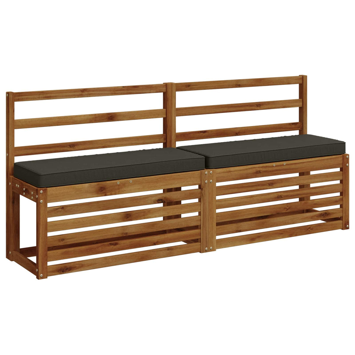 2-Piece Bench Cushions VUGHT 2 pcs 100% Polyester Anthracite