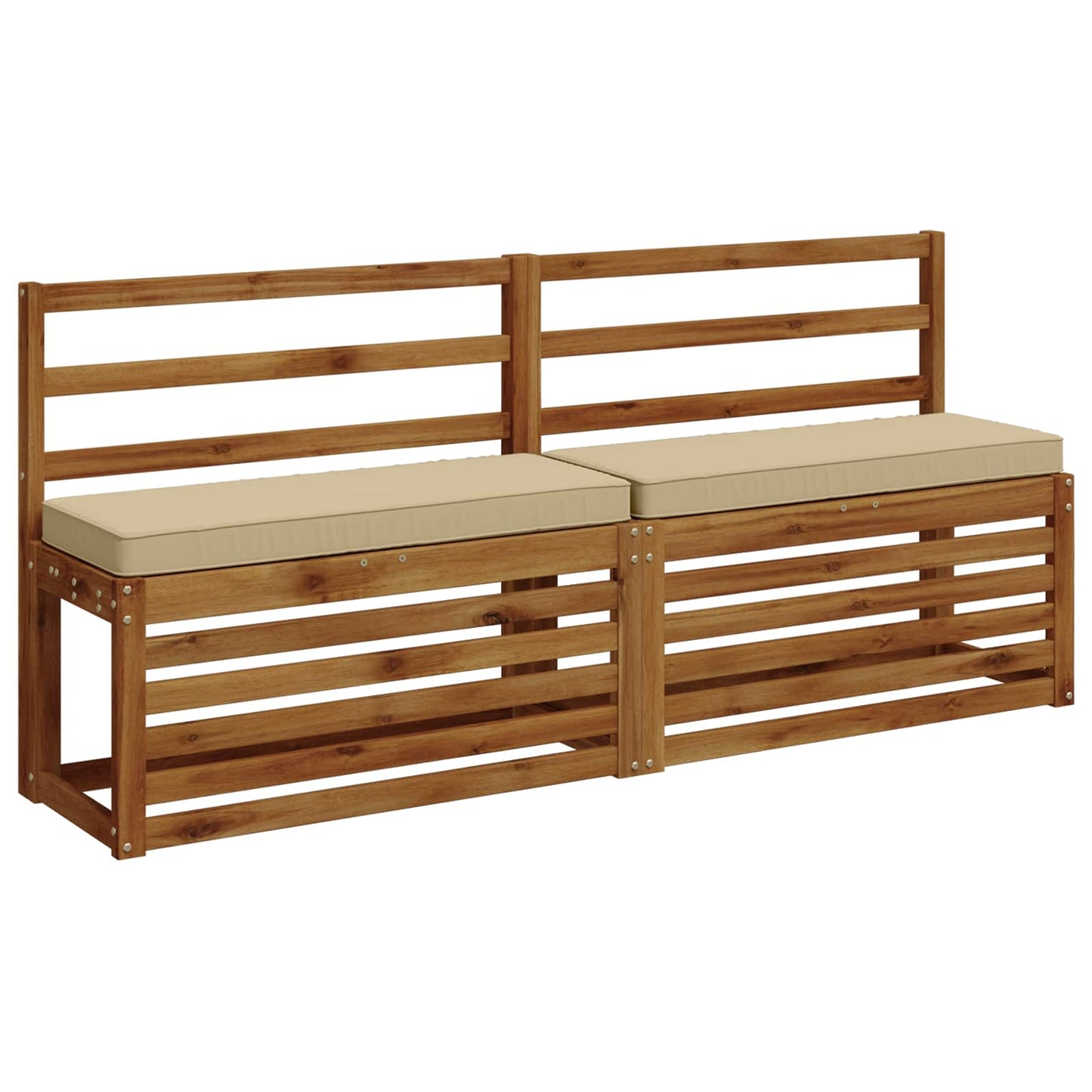 2-Piece Bench Cushions VUGHT 2 pcs 100% Polyester Beige