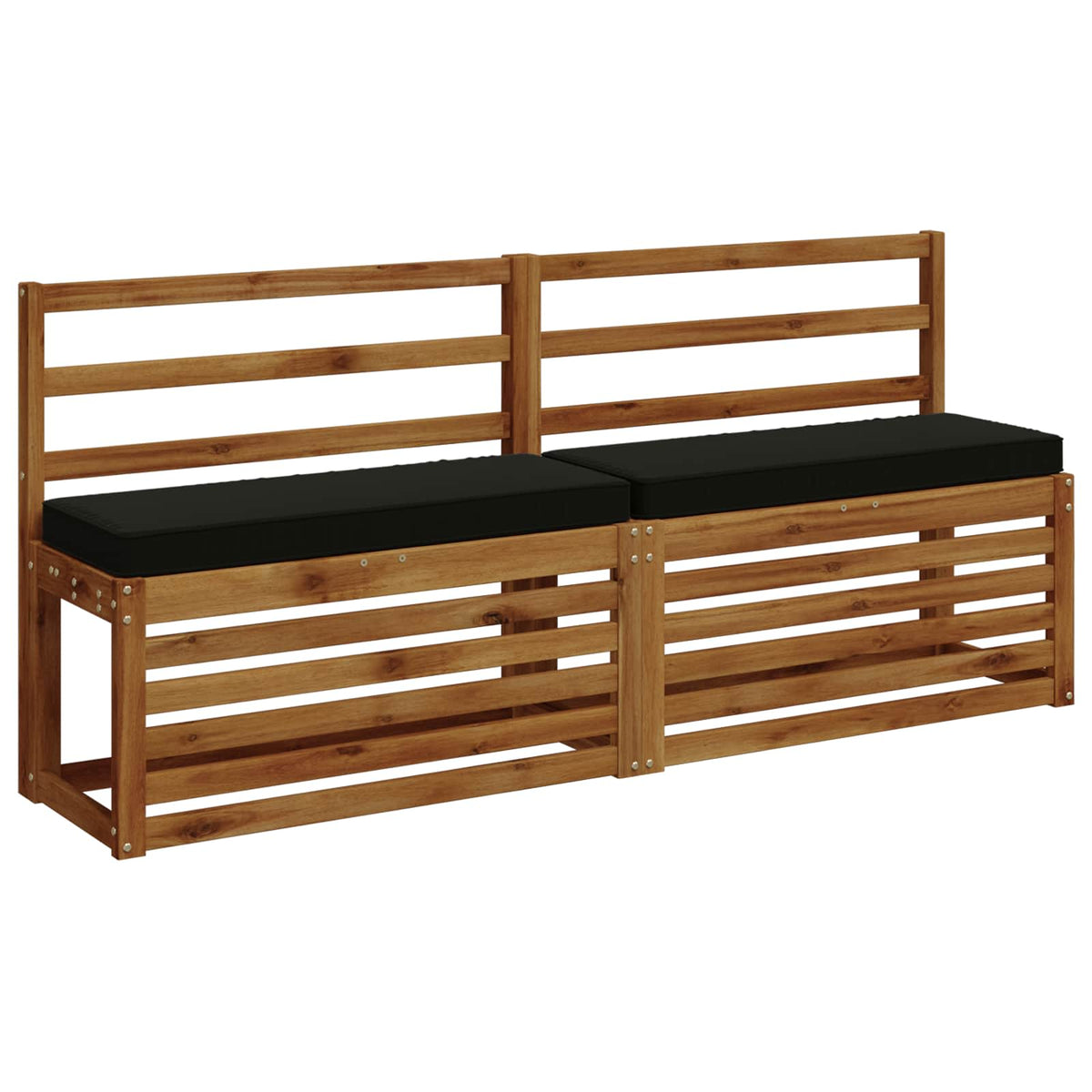 2-Piece Bench Cushions VUGHT 2 pcs 100% Polyester Black