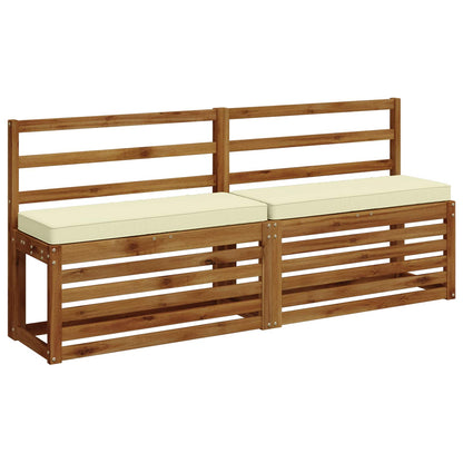 2-Piece Bench Cushions VUGHT 2 pcs 100% Polyester Cream