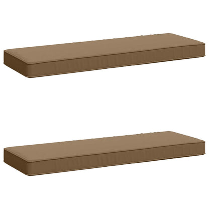 2-Piece Bench Cushions VUGHT 2 pcs 100% Polyester Taupe