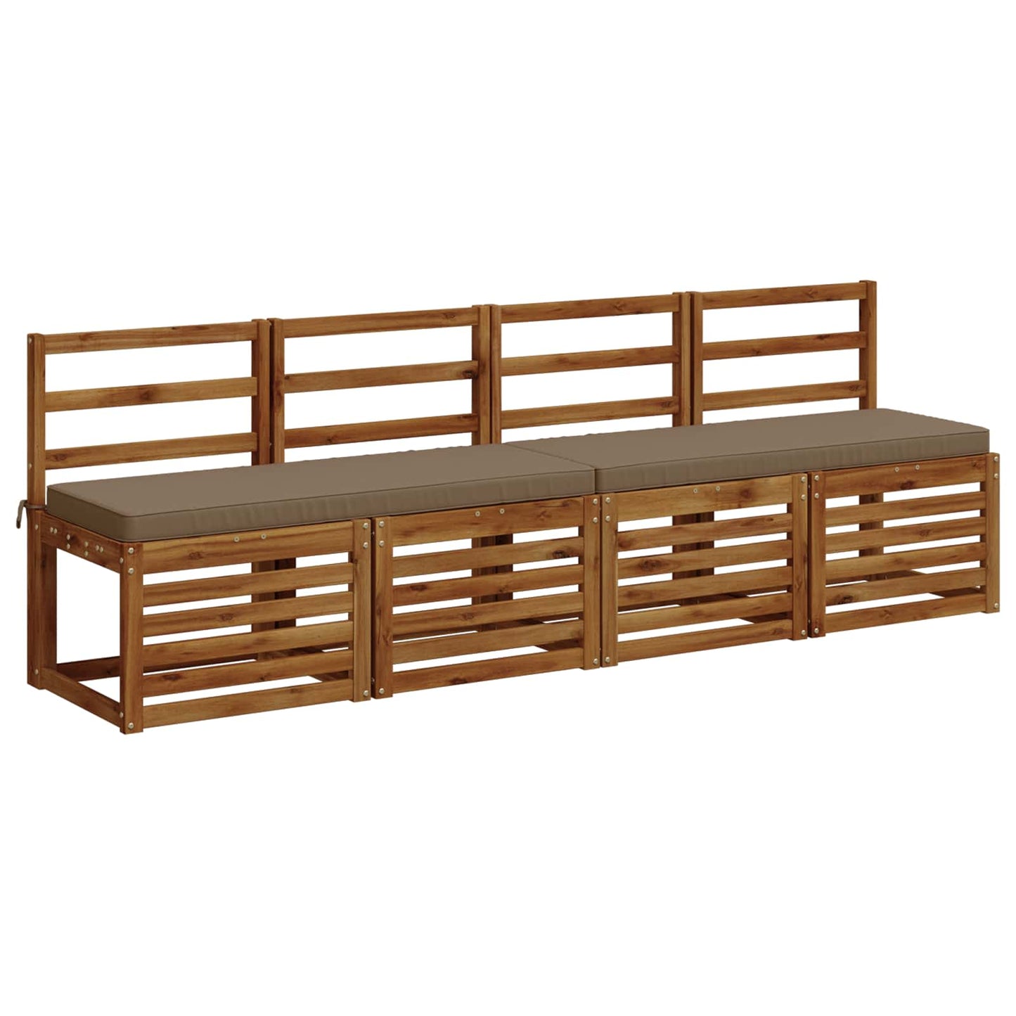 1-Piece Bench Cushion VUGHT 100% Polyester Taupe