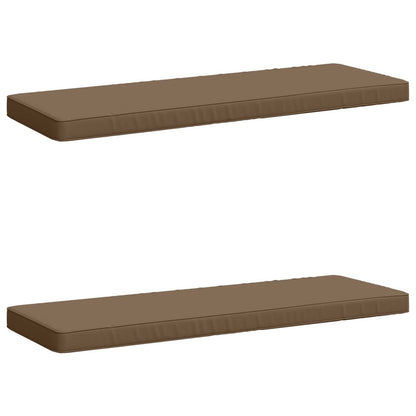 2-Piece Bench Cushions VUGHT 2 pcs 100% Polyester Taupe