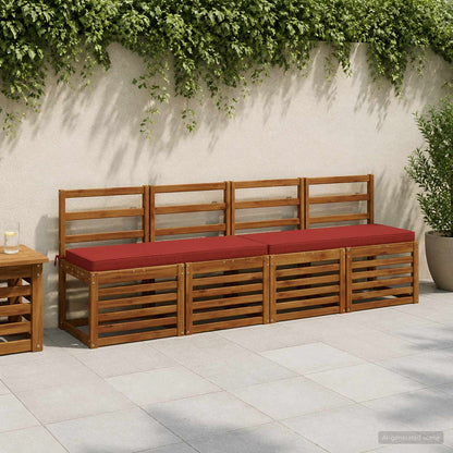2-Piece Bench Cushions VUGHT 2 pcs 100% Polyester Red