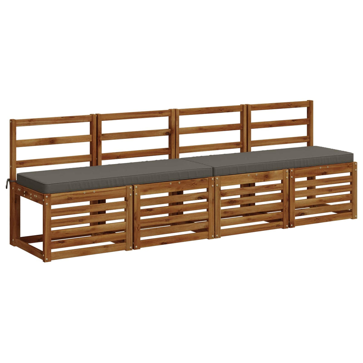 2-Piece Bench Cushions VUGHT 2 pcs 100% Polyester Grey