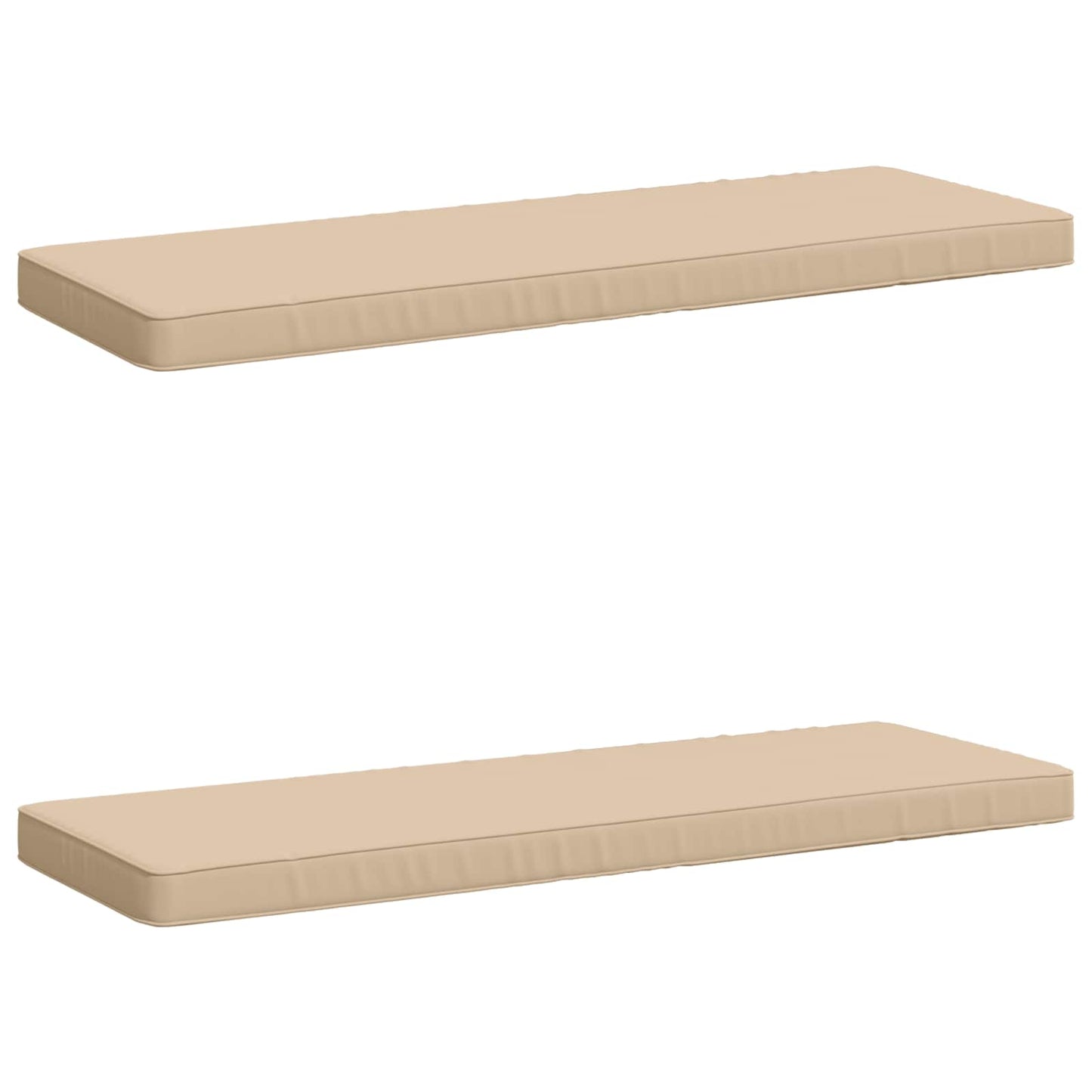 2-Piece Bench Cushions VUGHT 2 pcs 100% Polyester Cream