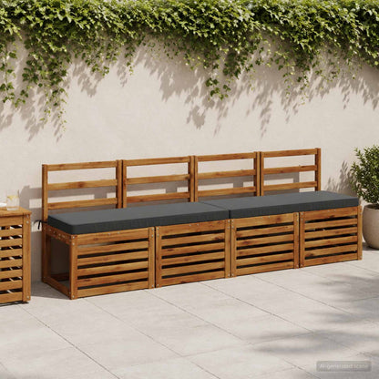 2-Piece Bench Cushions VUGHT 2 pcs 100% Polyester Anthracite