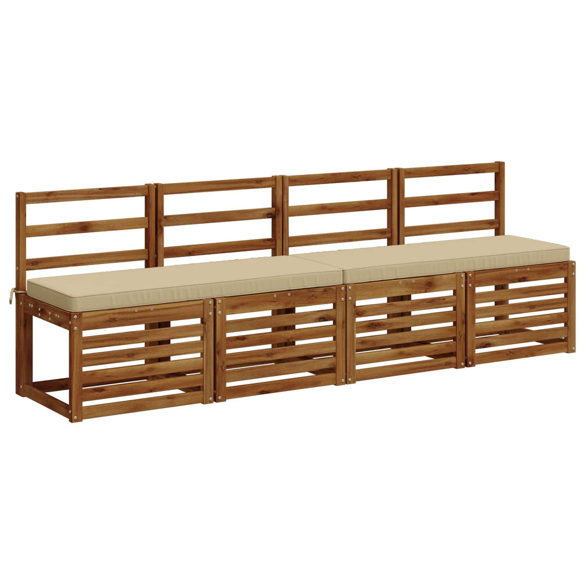 2-Piece Bench Cushions VUGHT 2 pcs 100% Polyester Beige