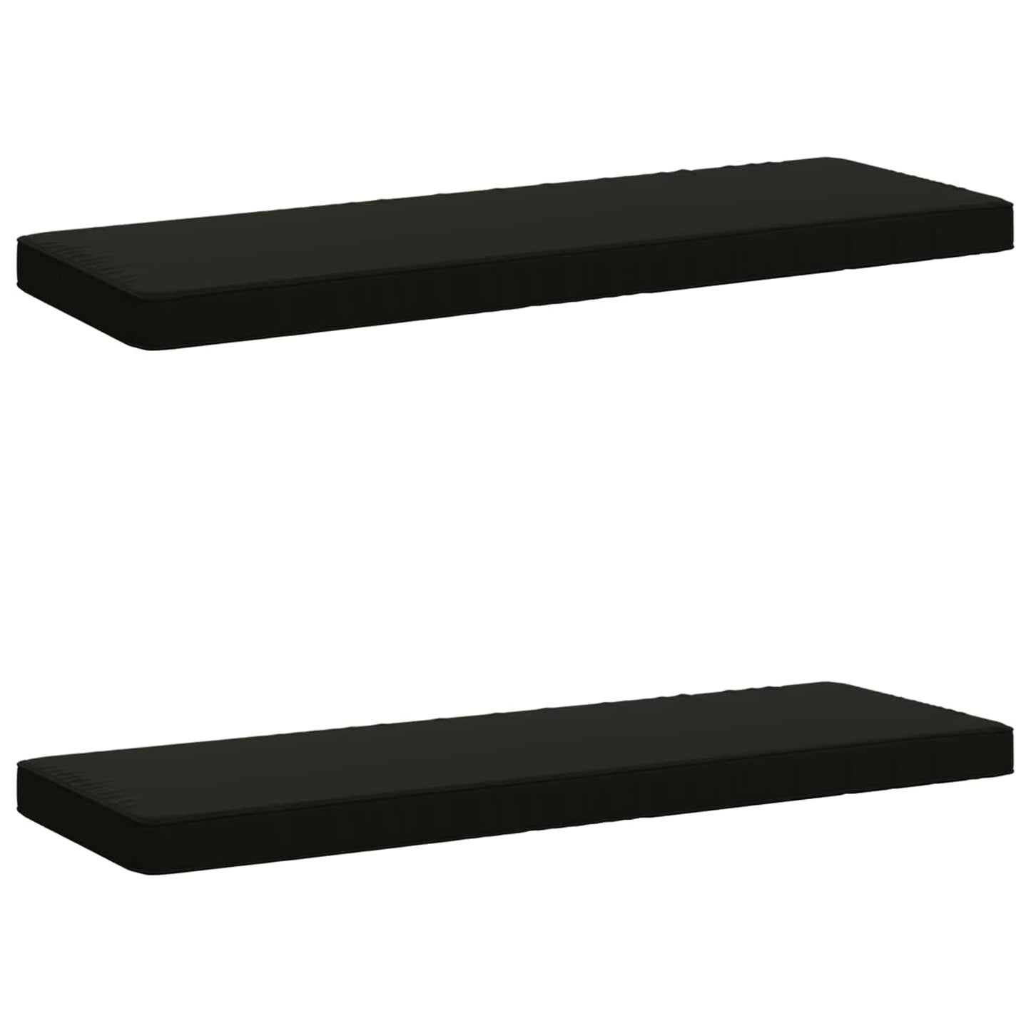 2-Piece Bench Cushions VUGHT 2 pcs 100% Polyester Black