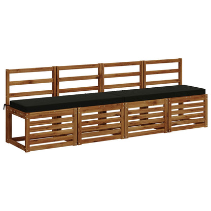 2-Piece Bench Cushions VUGHT 2 pcs 100% Polyester Black