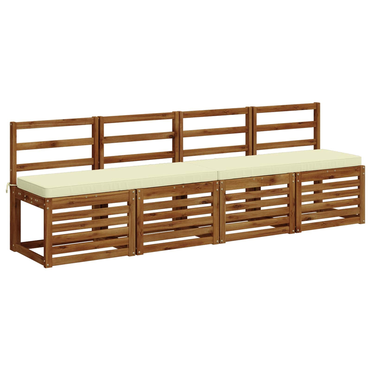 2-Piece Bench Cushions VUGHT 2 pcs 100% Polyester Cream