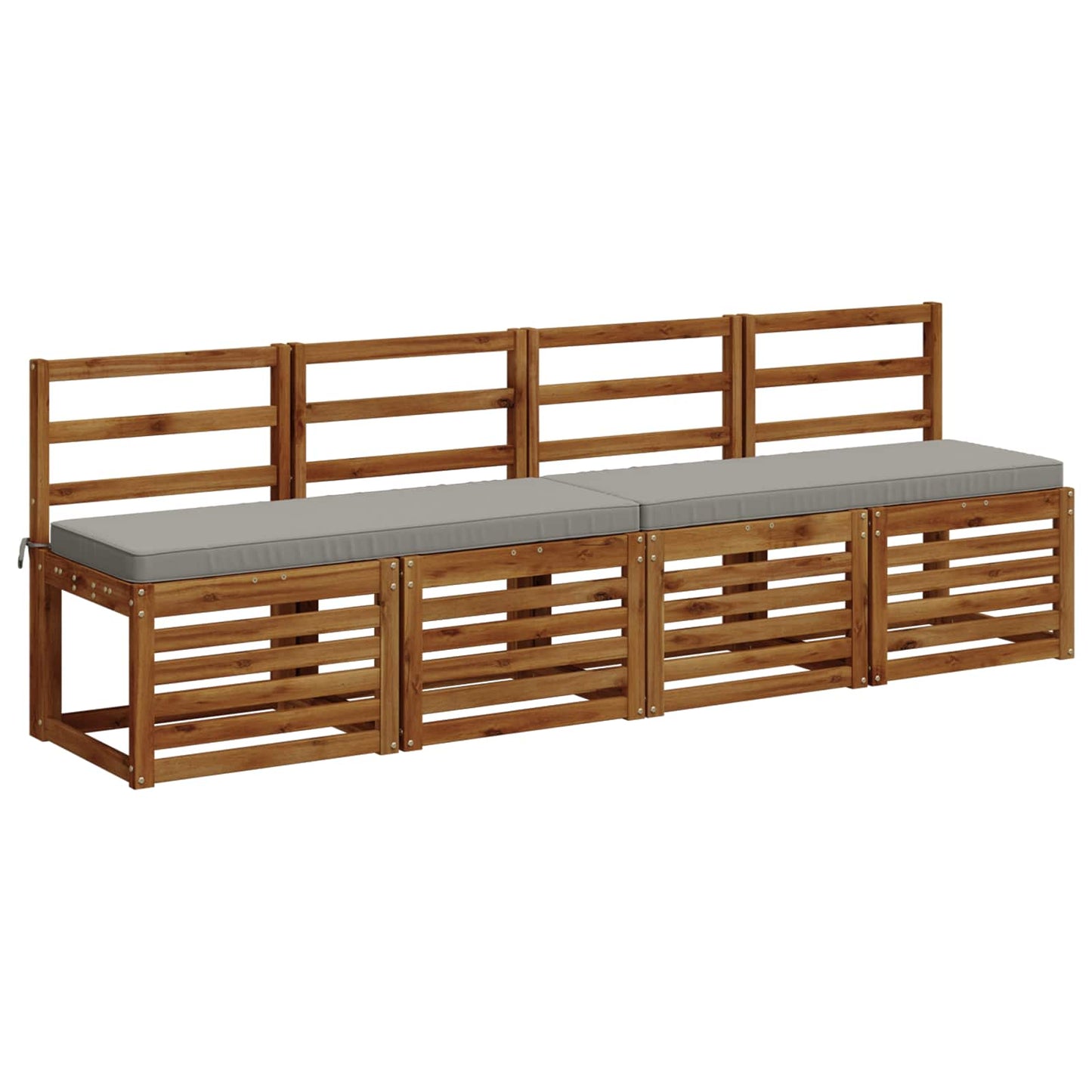 2-Piece Bench Cushions VUGHT 2 pcs 100% Polyester Grey