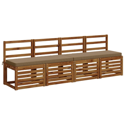 1-Piece Bench Cushion VUGHT 100% Polyester Taupe