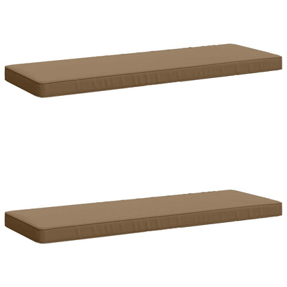 2-Piece Bench Cushions VUGHT 2 pcs 100% Polyester Taupe