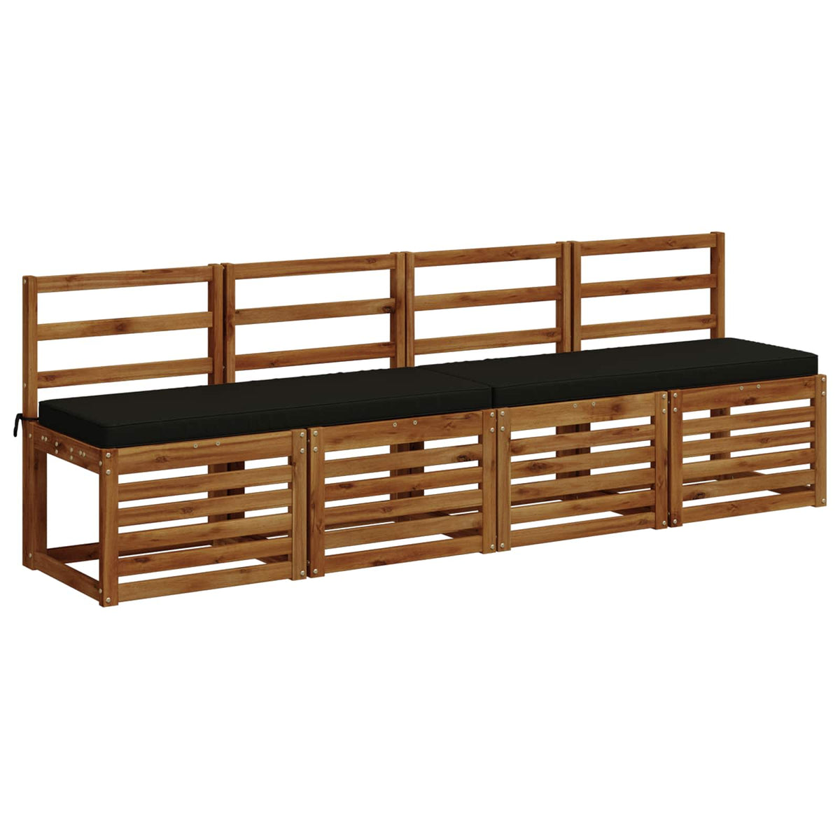 1-Piece Bench Cushion VUGHT 100% Polyester Black