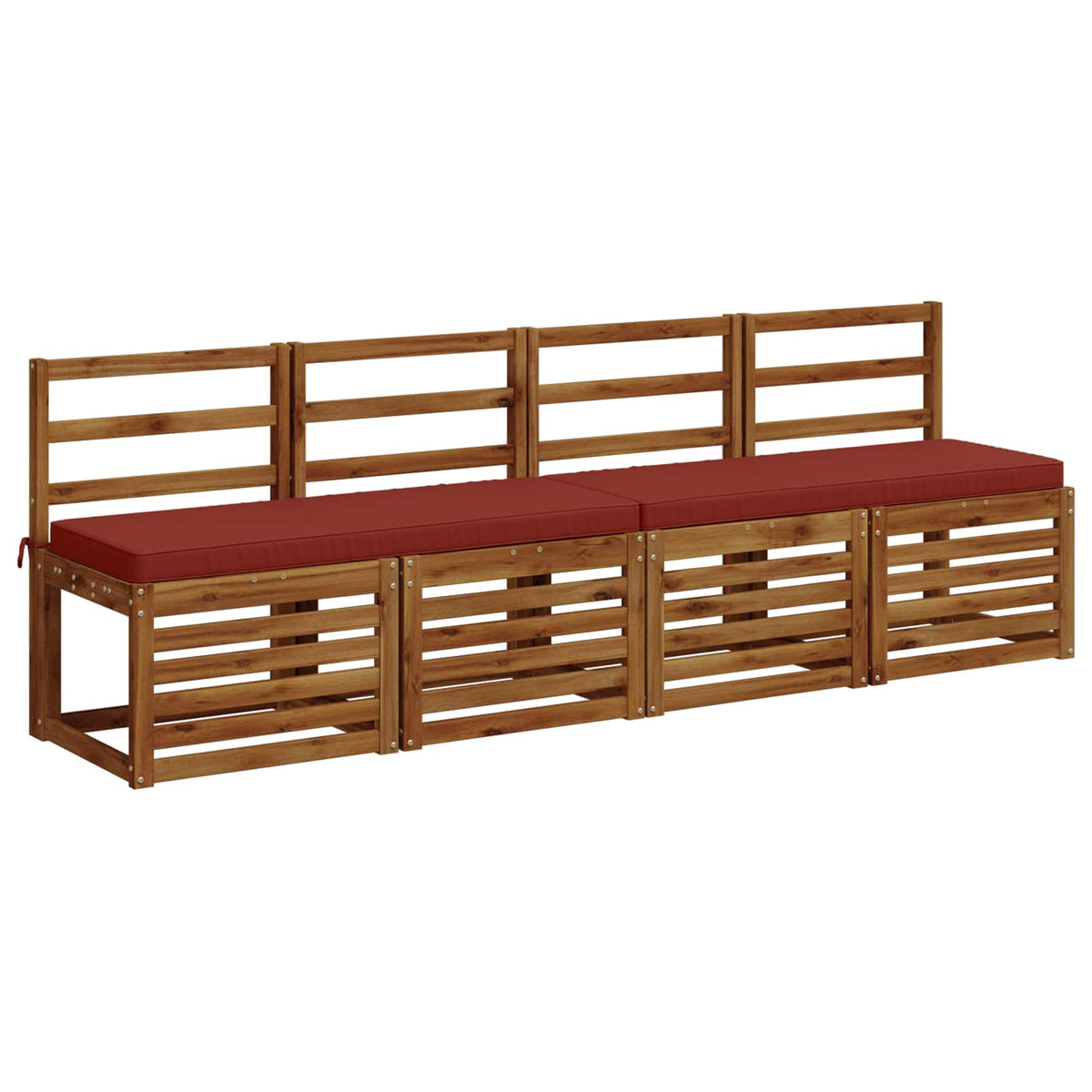 1-Piece Bench Cushion VUGHT 100% Polyester Red 110 x 40 x 5 cm