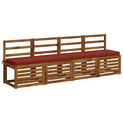 1-Piece Bench Cushion VUGHT 100% Polyester Red 110 x 40 x 5 cm