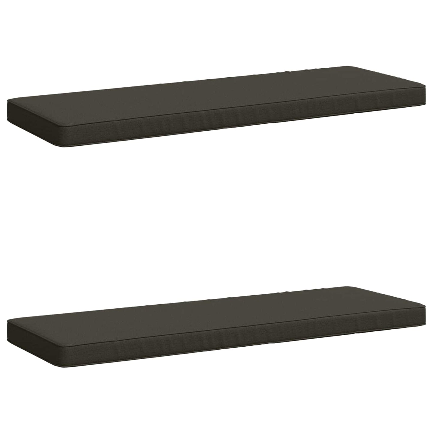 2-Piece Bench Cushions VUGHT 2 pcs 100% Polyester Anthracite