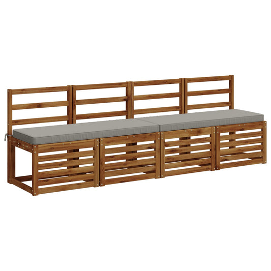 1-Piece Bench Cushion VUGHT 100% Polyester Grey 110 x 40 x 5 cm