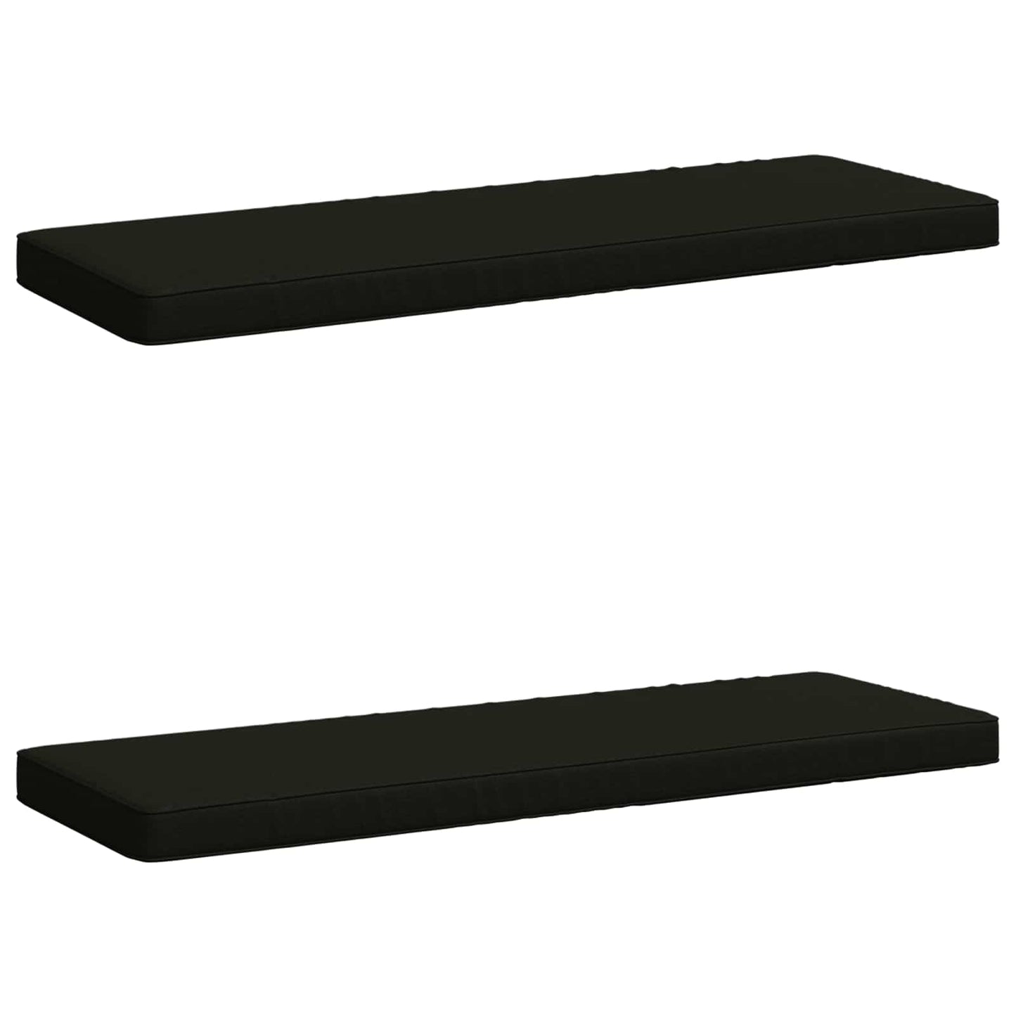 2-Piece Bench Cushions VUGHT 2 pcs 100% Polyester Black