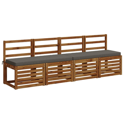 1-Piece Bench Cushion VUGHT 100% Polyester Grey 120 x 40 x 5 cm