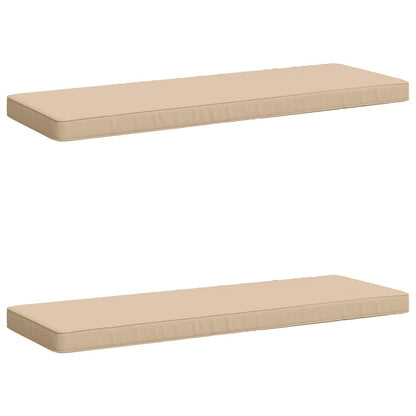 2-Piece Bench Cushions VUGHT 2 pcs 100% Polyester Cream