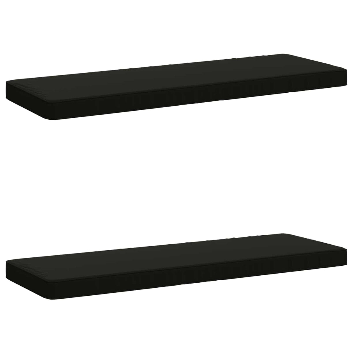 2-Piece Bench Cushions VUGHT 2 pcs 100% Polyester Black