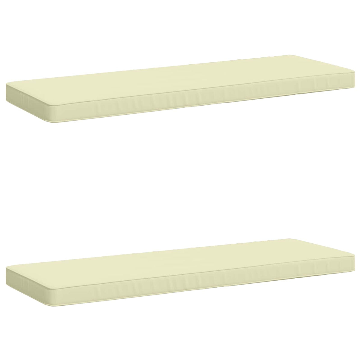 2-Piece Bench Cushions VUGHT 2 pcs 100% Polyester Cream
