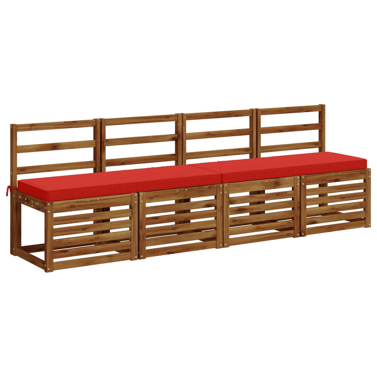 1-Piece Bench Cushion VUGHT 100% Polyester Red 120 x 40 x 5 cm