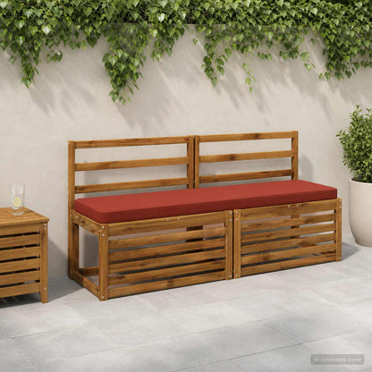 2-Piece Bench Cushions VUGHT 2 pcs 100% Polyester Red