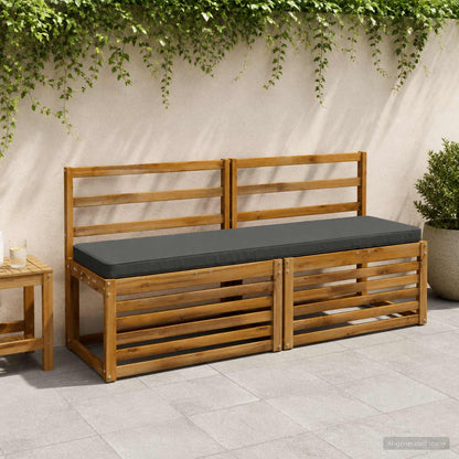 1-Piece Bench Cushion VUGHT 100% Polyester Anthracite