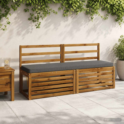 2-Piece Bench Cushions VUGHT 2 pcs 100% Polyester Grey