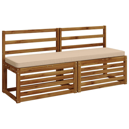 2-Piece Bench Cushions VUGHT 2 pcs 100% Polyester Cream
