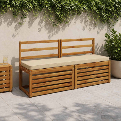 2-Piece Bench Cushions VUGHT 2 pcs 100% Polyester Beige