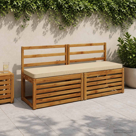 1-Piece Bench Cushion VUGHT 100% Polyester Beige