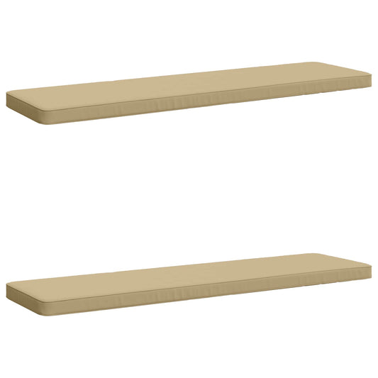 2-Piece Bench Cushions VUGHT 2 pcs 100% Polyester Beige