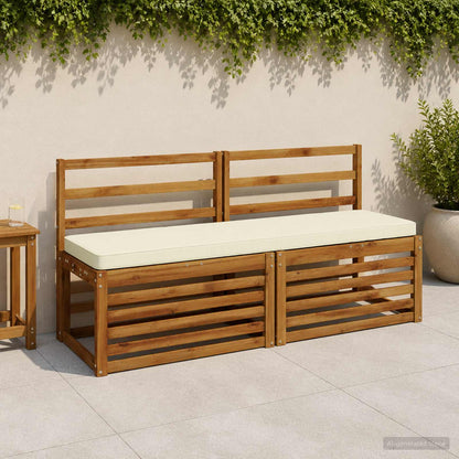 2-Piece Bench Cushions VUGHT 2 pcs 100% Polyester Cream