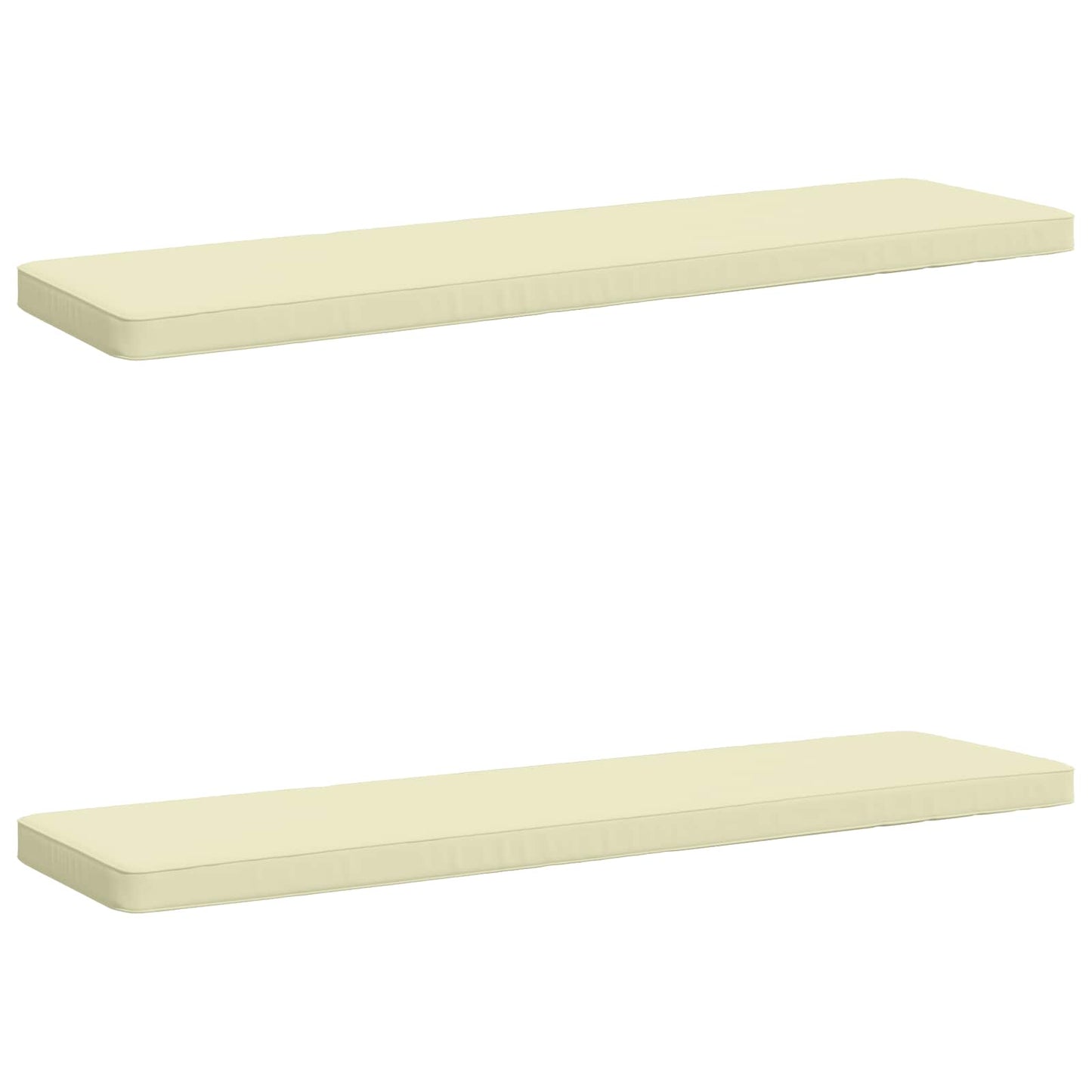 2-Piece Bench Cushions VUGHT 2 pcs 100% Polyester Cream