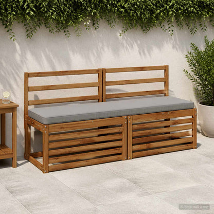 1-Piece Bench Cushion VUGHT 100% Polyester Grey 150 x 40 x 5 cm