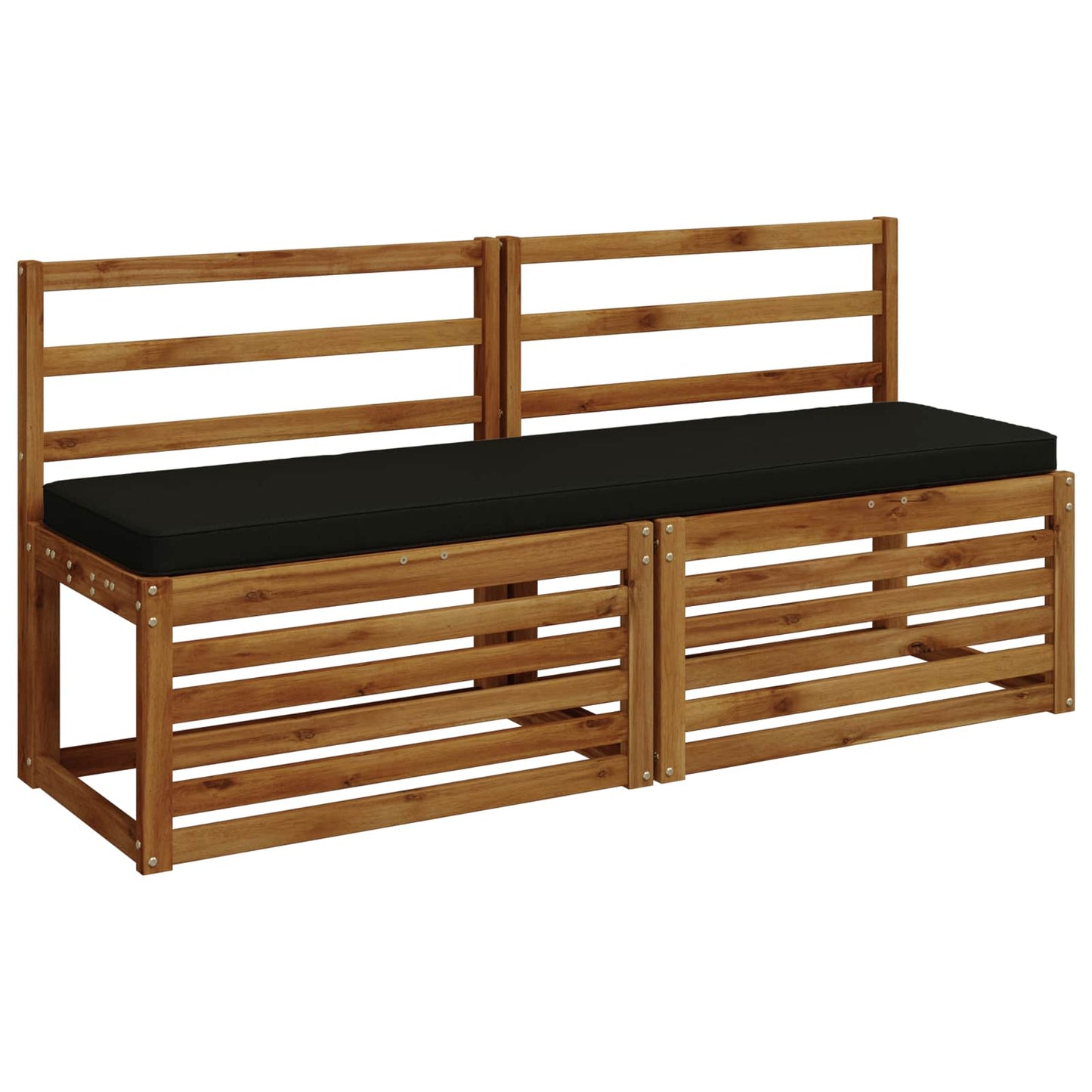 2-Piece Bench Cushions VUGHT 2 pcs 100% Polyester Black