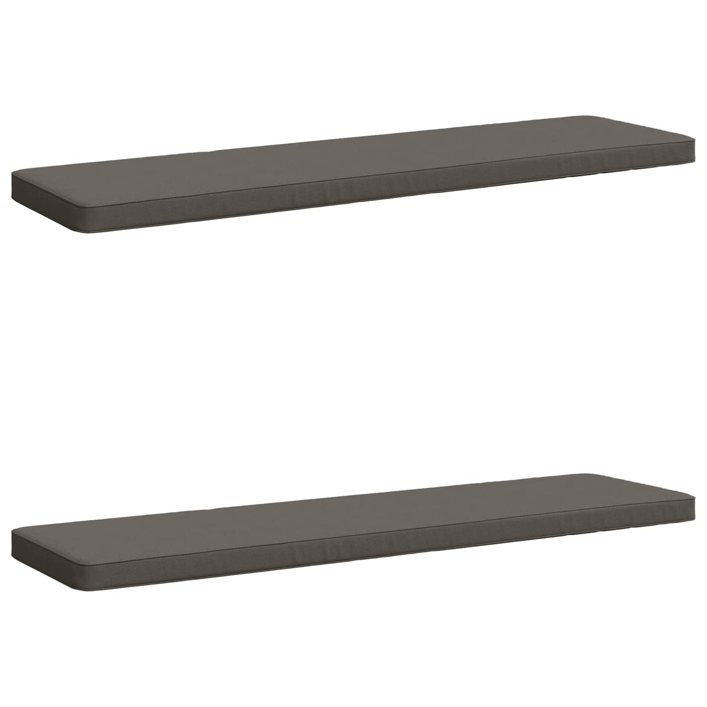 2-Piece Bench Cushions VUGHT 2 pcs 100% Polyester Grey