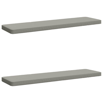 2-Piece Bench Cushions VUGHT 2 pcs 100% Polyester Grey