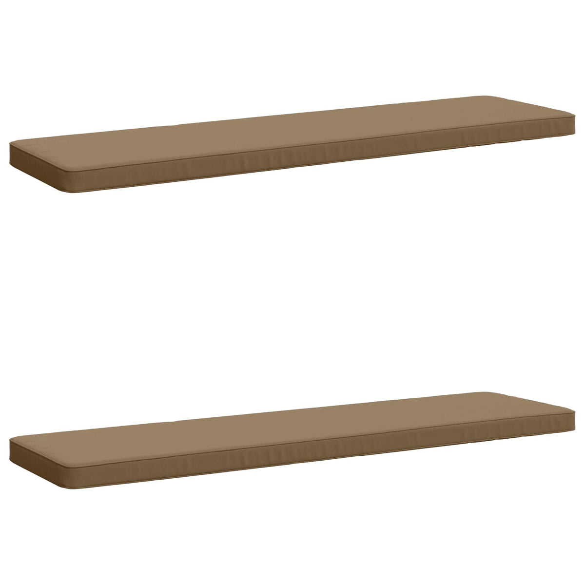 2-Piece Bench Cushions VUGHT 2 pcs 100% Polyester Taupe