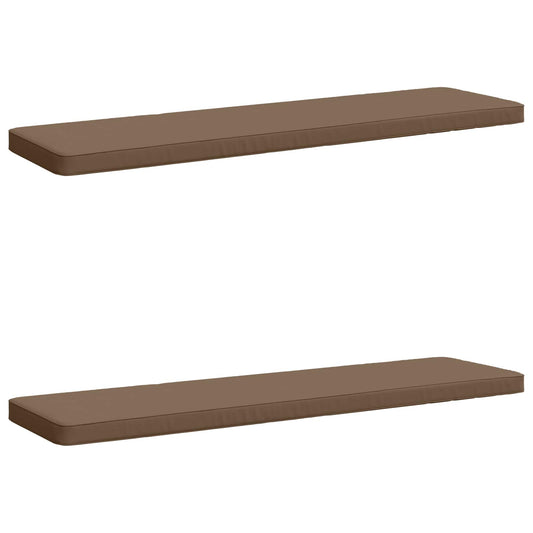 2-Piece Bench Cushions VUGHT 2 pcs 100% Polyester Taupe