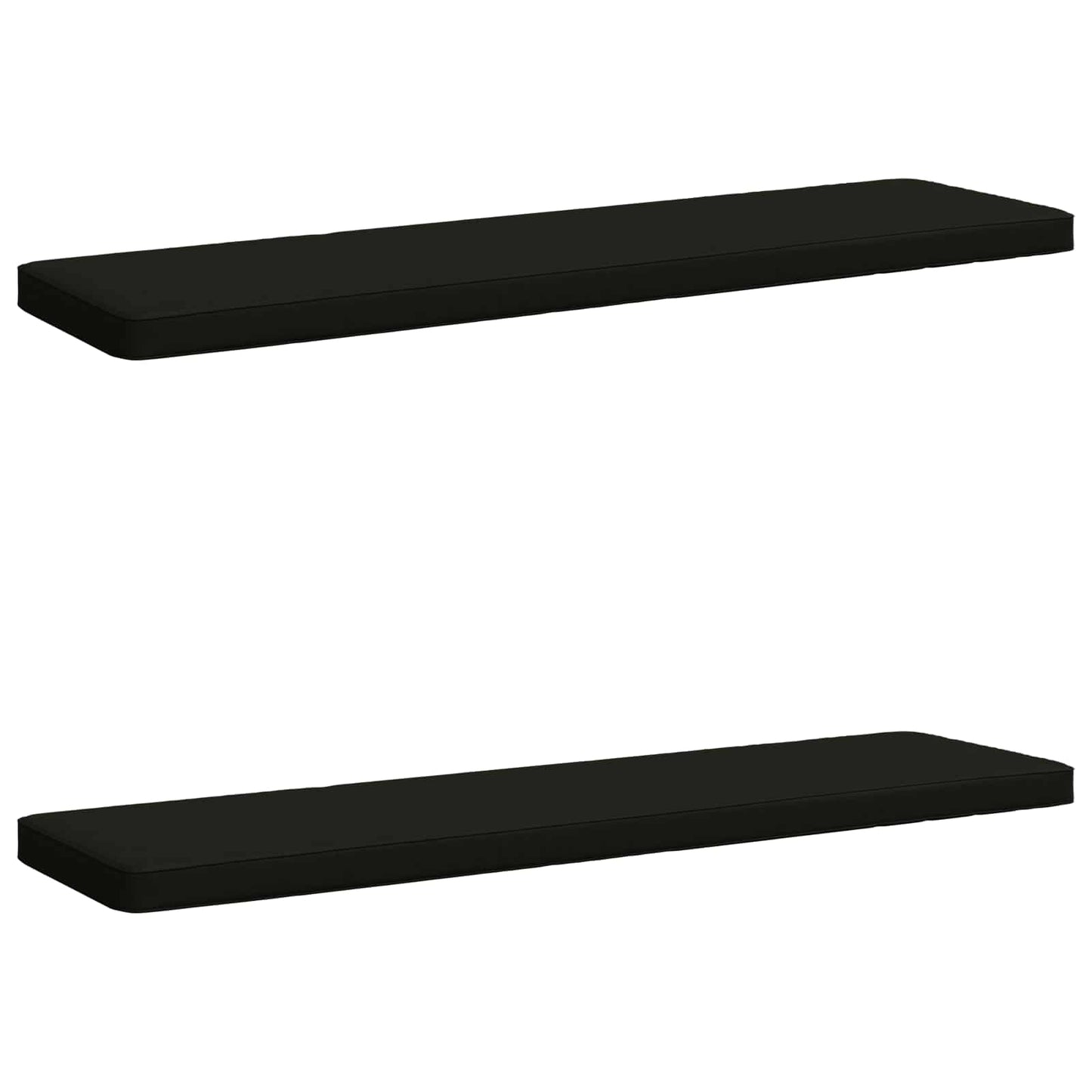 2-Piece Bench Cushions VUGHT 2 pcs 100% Polyester Black