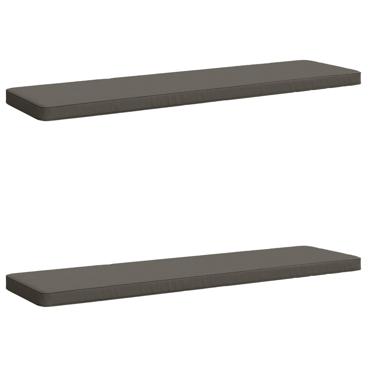 2-Piece Bench Cushions VUGHT 2 pcs 100% Polyester Grey