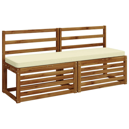 2-Piece Bench Cushions VUGHT 2 pcs 100% Polyester Cream